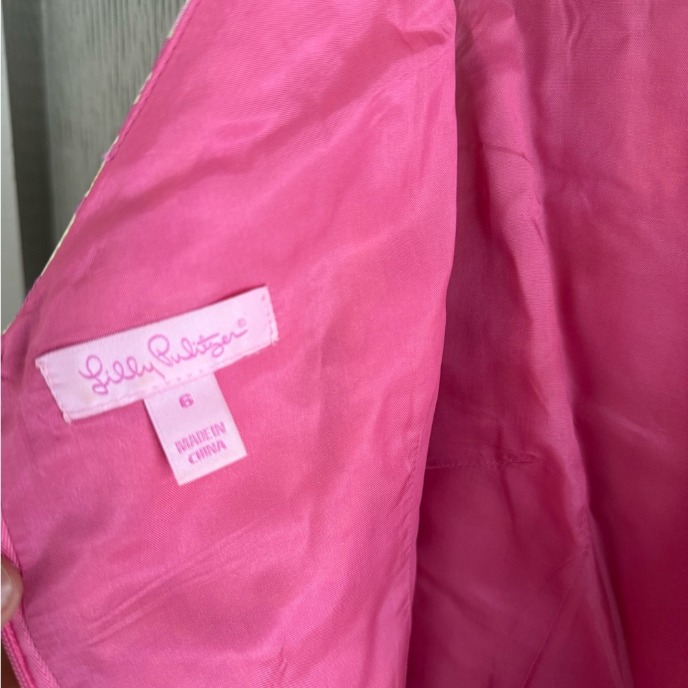Lilly Pulitzer Pink and Gold Kiki Pirate’s Bootyniere Style 87327 Dress - Picture 4 of 5
